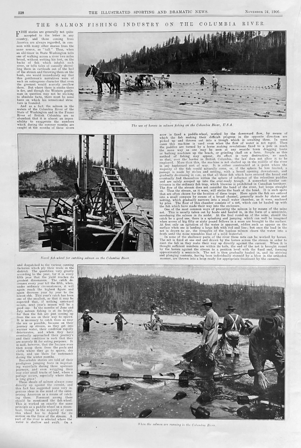 The Salmon Fishing Industry on the Columbia River.  1906.