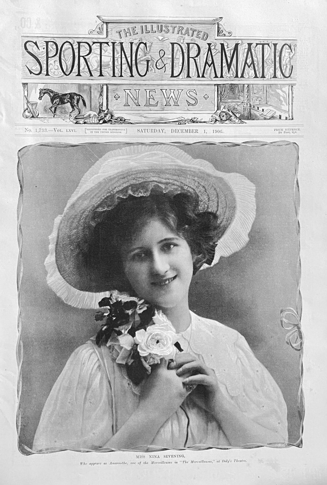 Miss Nina Sevening.  1906.