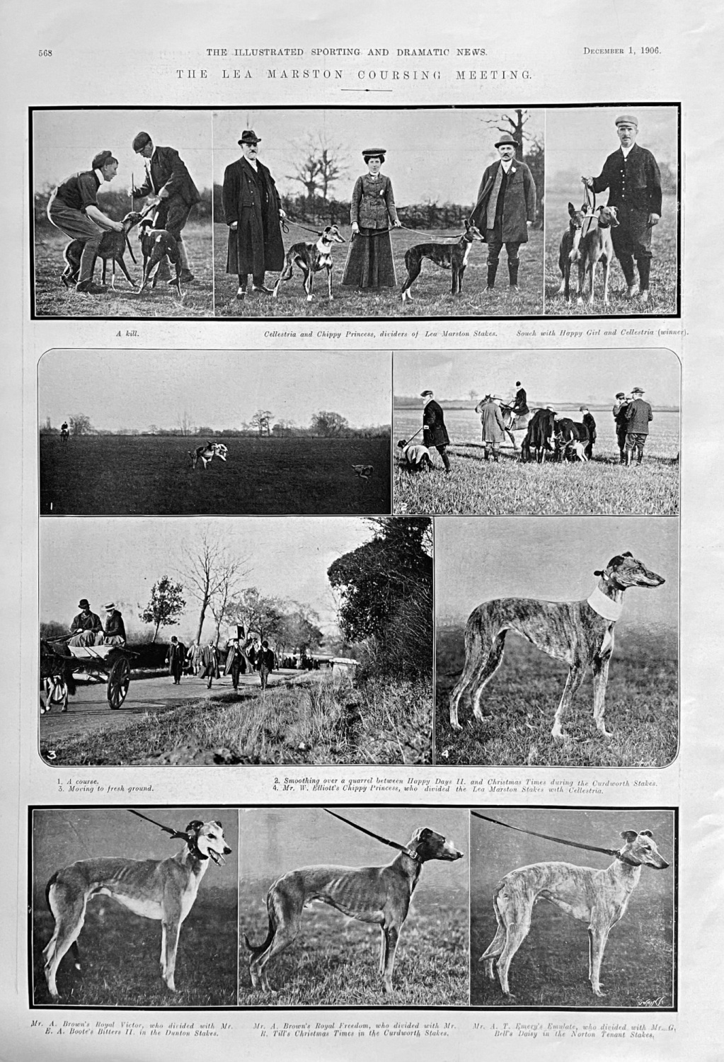 The Lea Marston Coursing Meeting.  1906.
