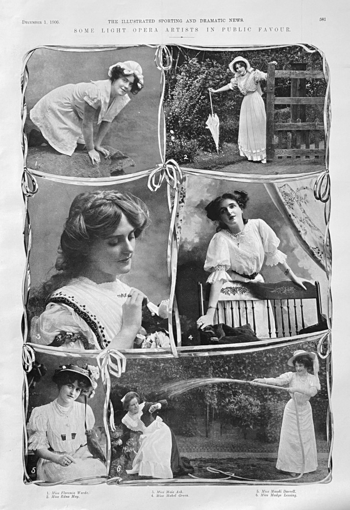 Some Light Opera Artists in Public Favour.  1906.