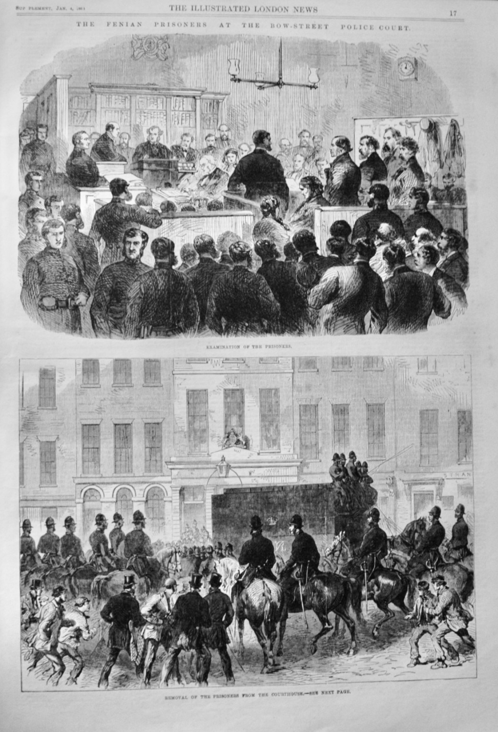 The Fenian Prisoners at the Police Court - 1868