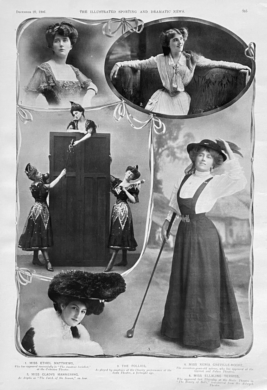 Actresses on the Stage at this time.  1906.