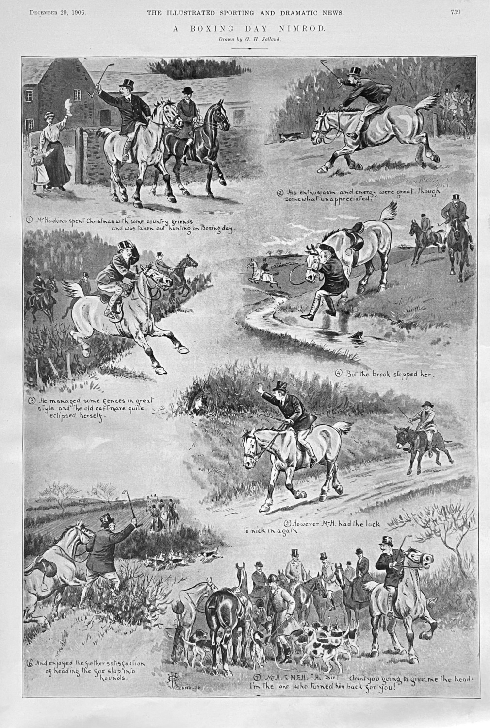 A Boxing Day Nimrod.  1906.