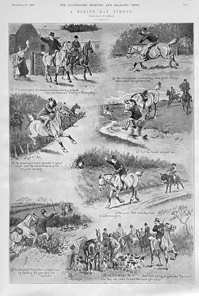 A Boxing Day Nimrod.  1906.