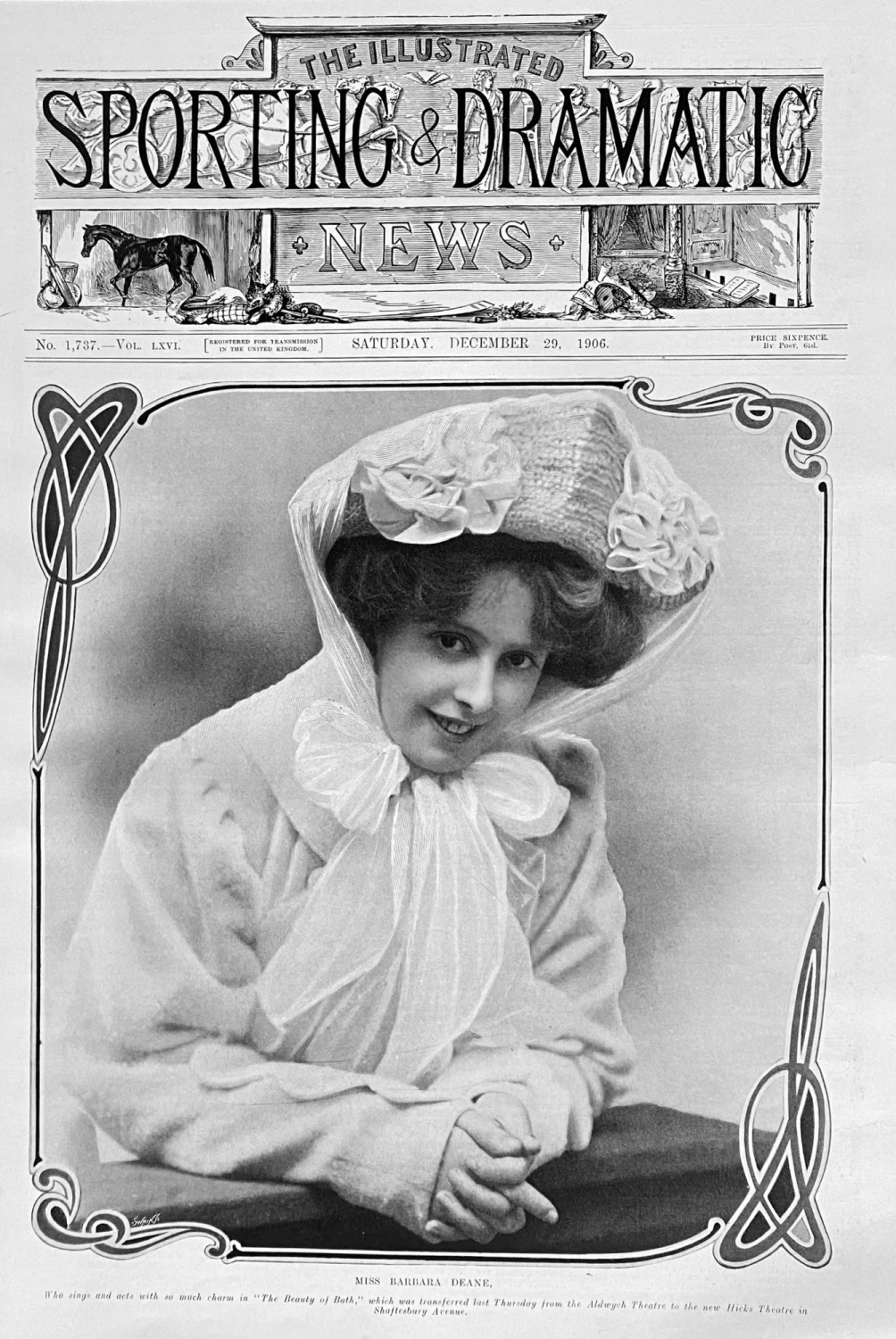 Miss Barbara Deane.  1906.  (Actress).