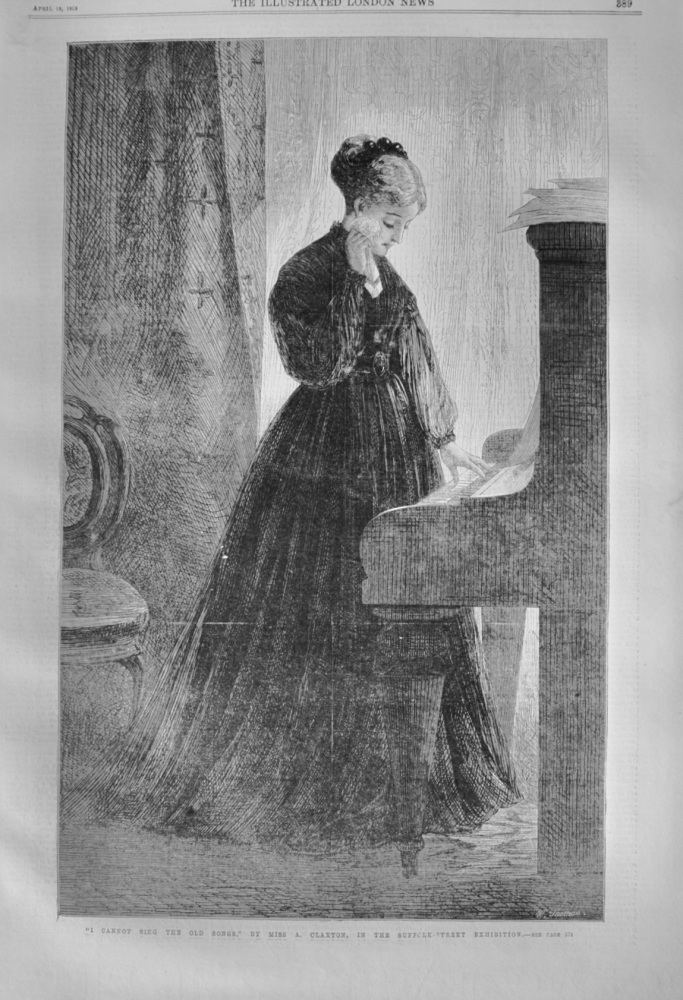 "I cannot sing the Old Songs," by Miss A Claxton - 1868