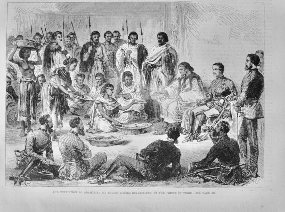 Sir Robert Napier entertained by the Prince of Tigre - 1868