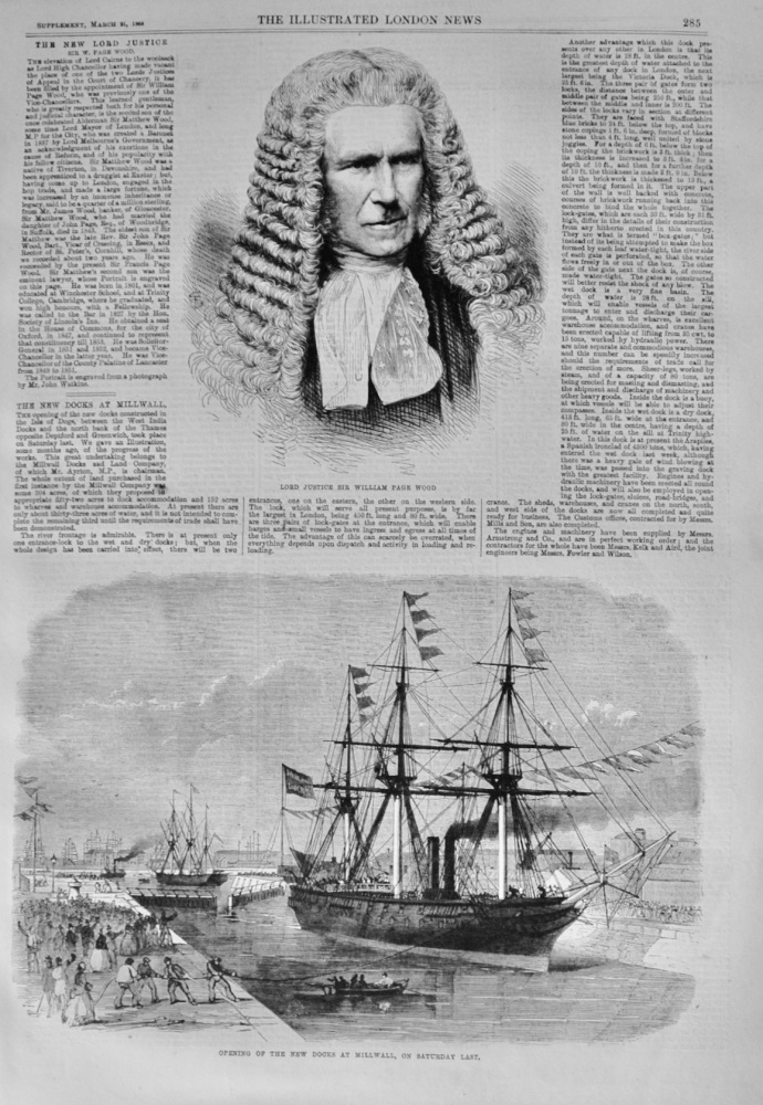 The New Docks at Millwall - 1868