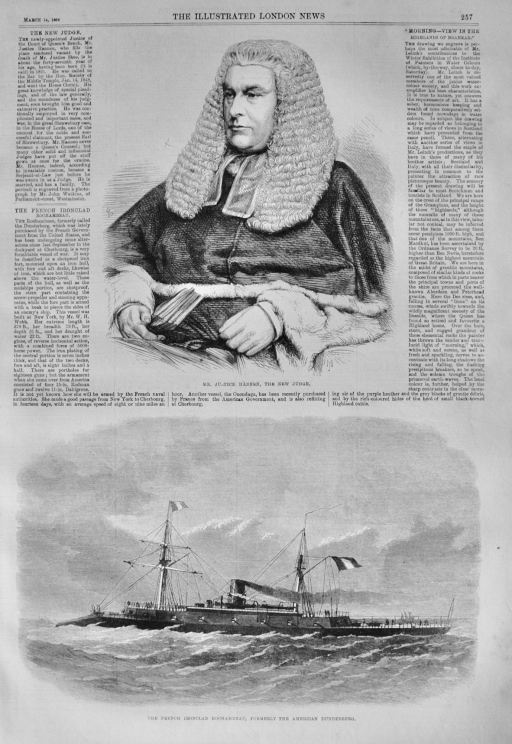 The French Ironclad Rochambeau - 1868