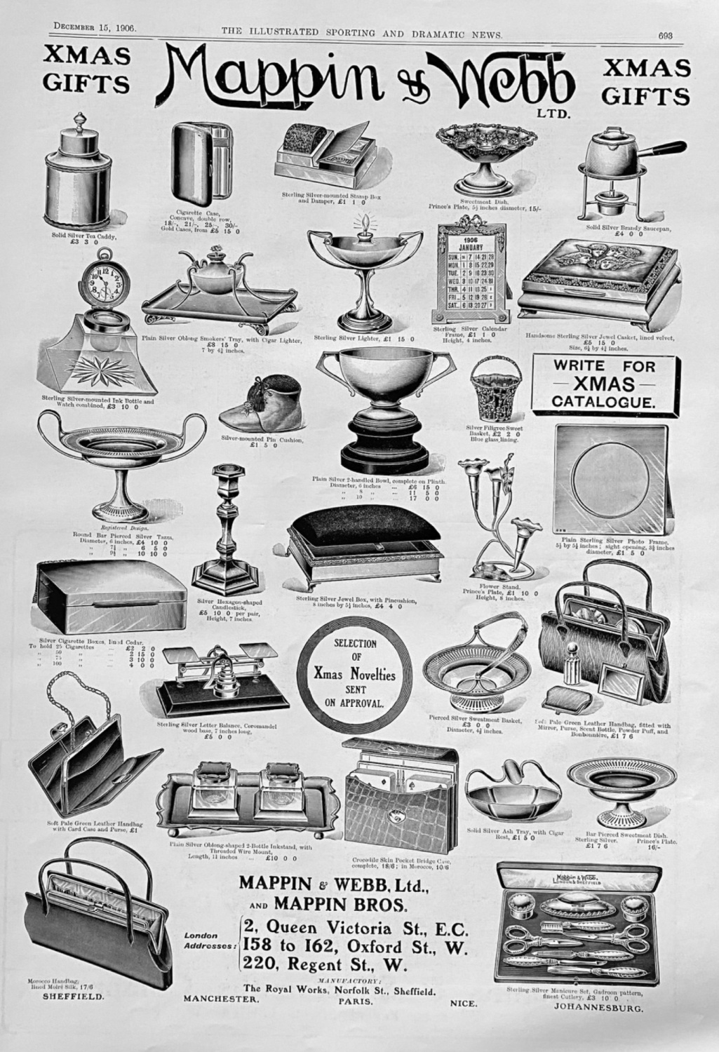 Mappin & Webb Ltd.  1906.