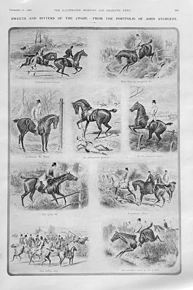 Sweets and Bitters of the Chase.-  From the Portfolio of John Sturgess.  1906.