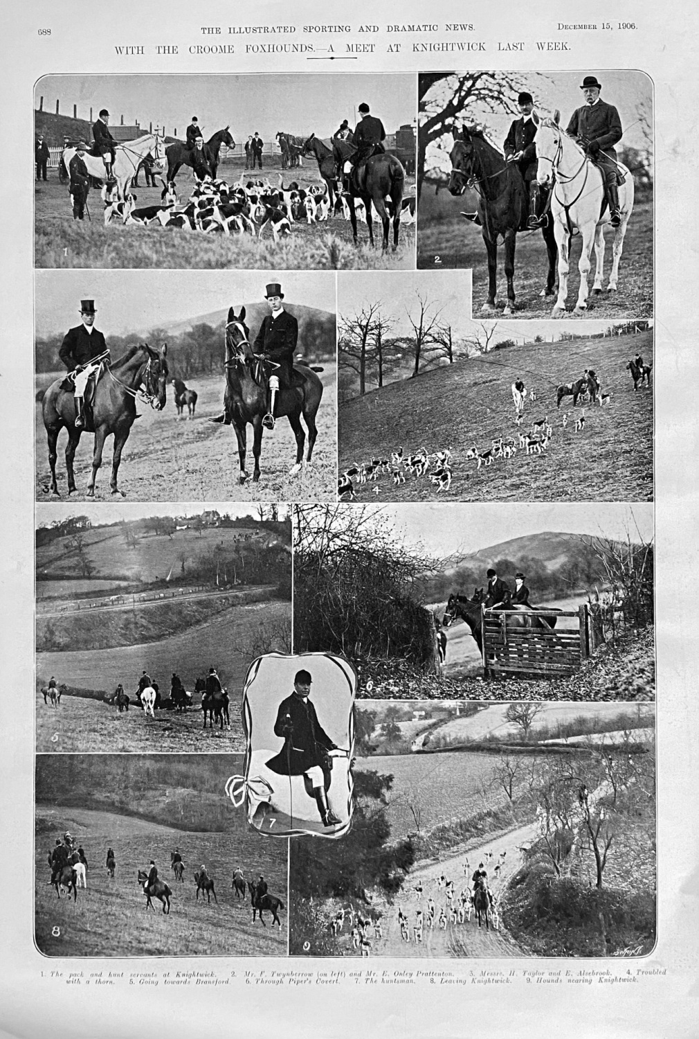 With the Croome Foxhounds.- A Meet at Knightwick Last Week.  1906.