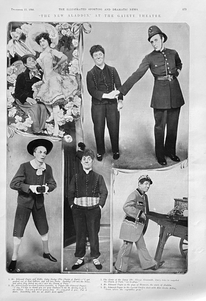 "The New Aladdin," at the Gaiety Theatre.  1906.