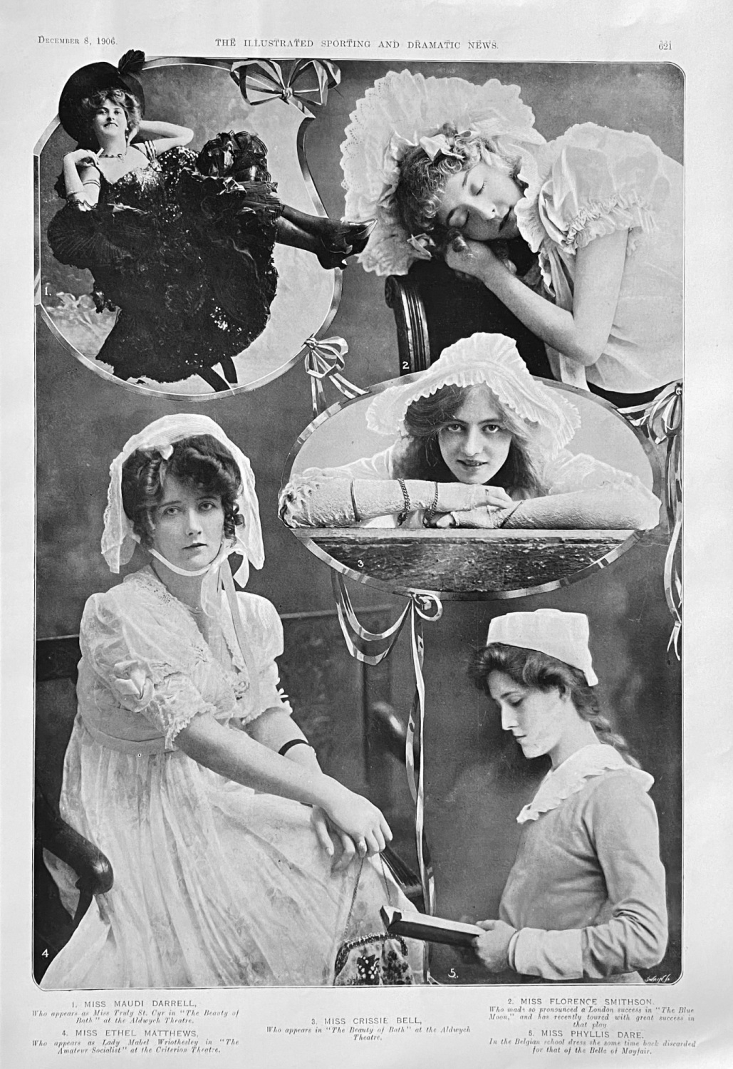 Actresses on the Stage at this Time.   1906.
