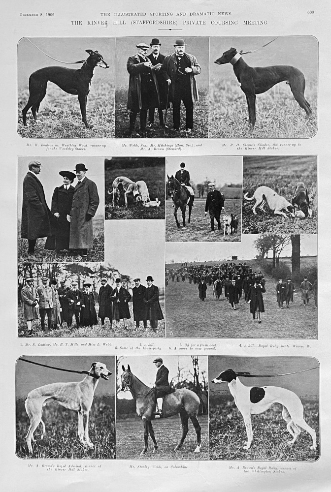 The Kinver Hill (Staffordshire)  Private Coursing Meeting.  1906.