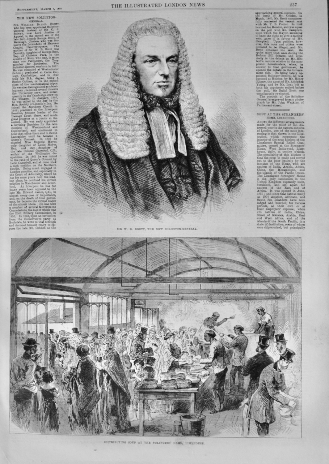 Sir W B Brett, Solicitor General - 1868