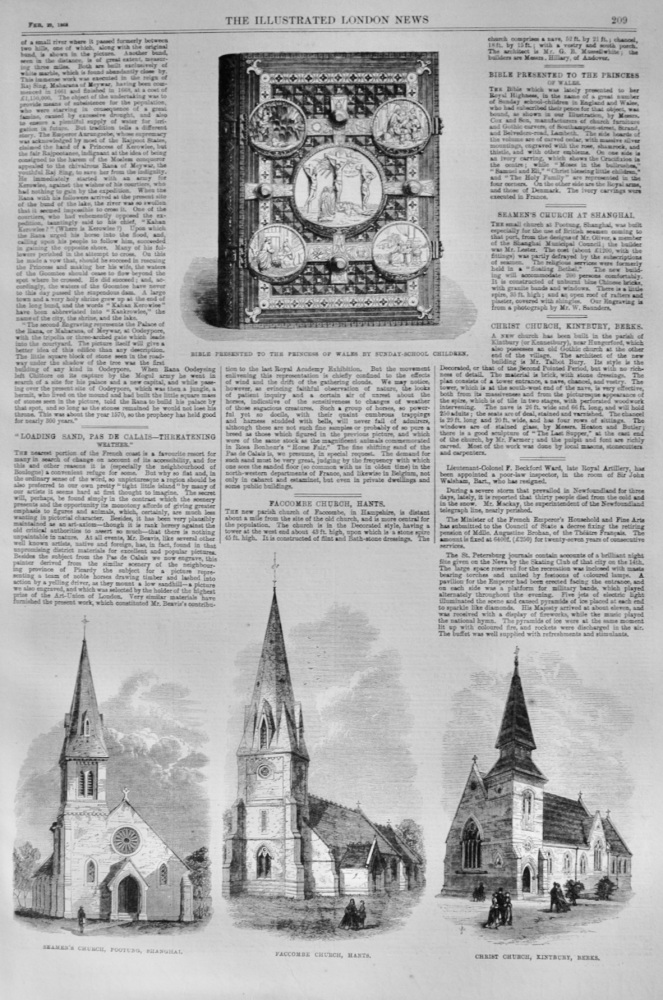 Faccombe Church, Hants and others - 1868