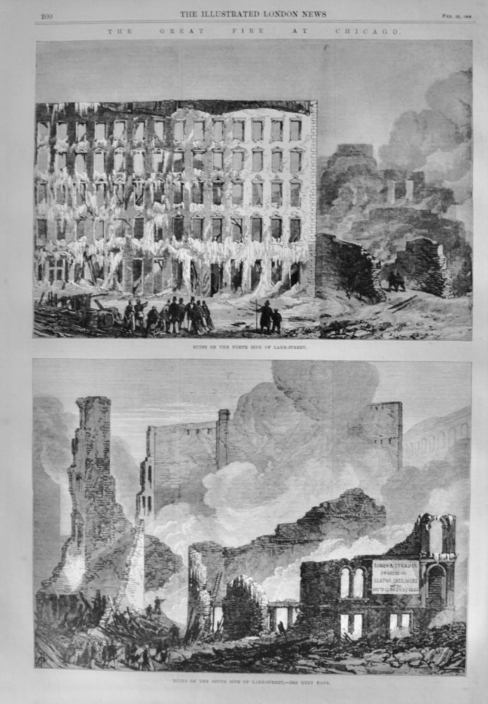 The Great Fire at Chicago - 1868