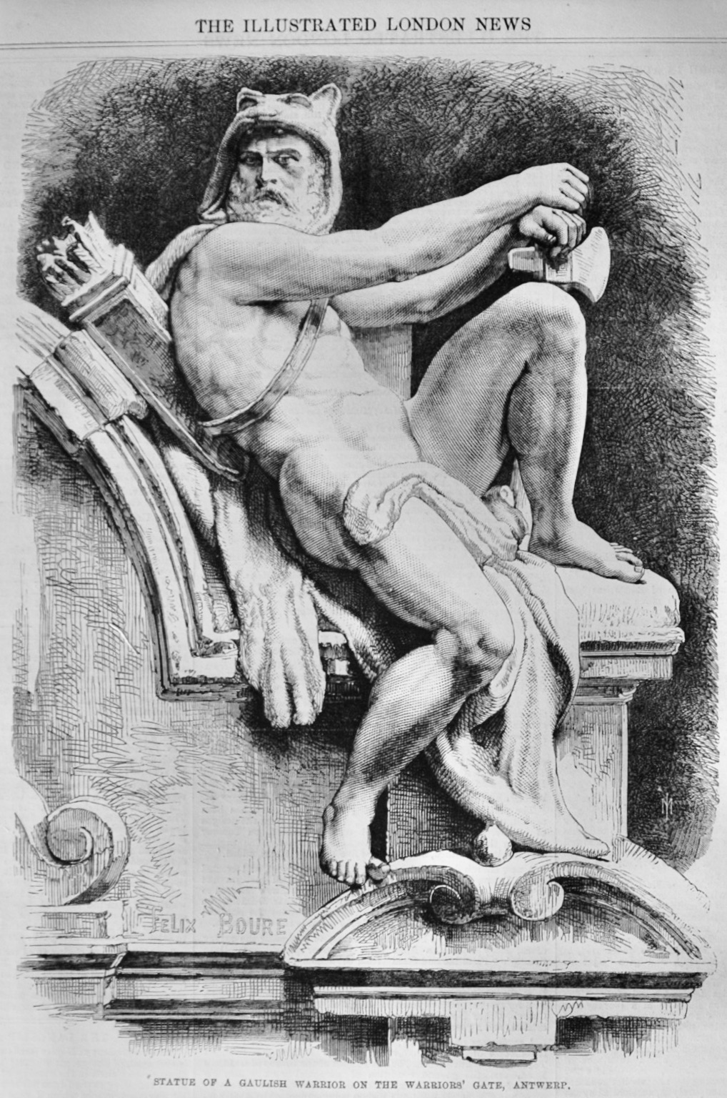 Statue of a Gaulish Warrior, Antwerp - 1868