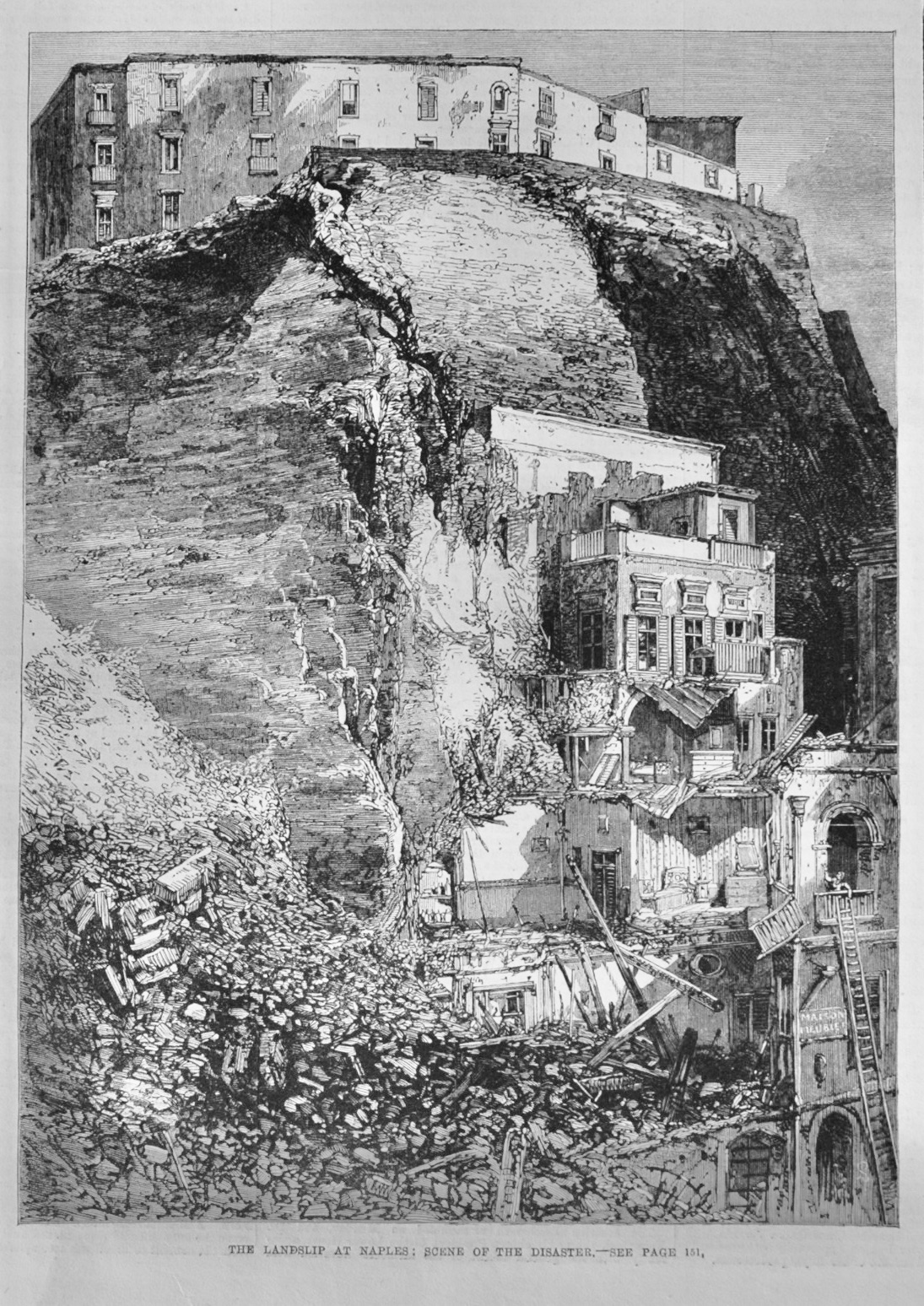 The Landslip at Naples - 1868