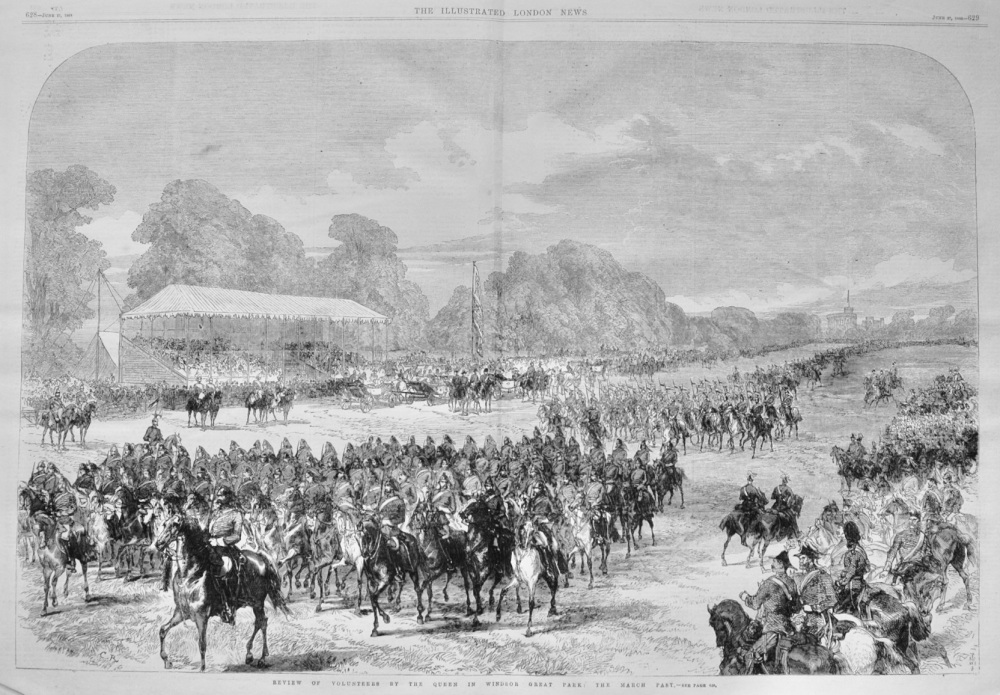 Review of Volunteers in Windsor Great Park - 1868