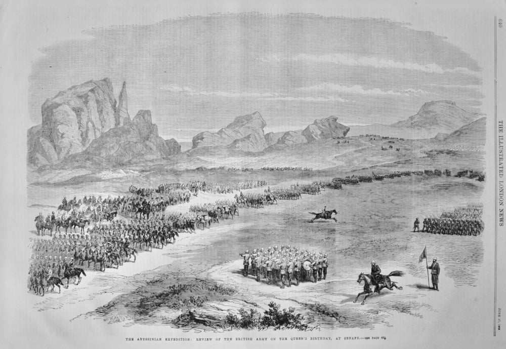 Review of the British Army at Senafe - 1868