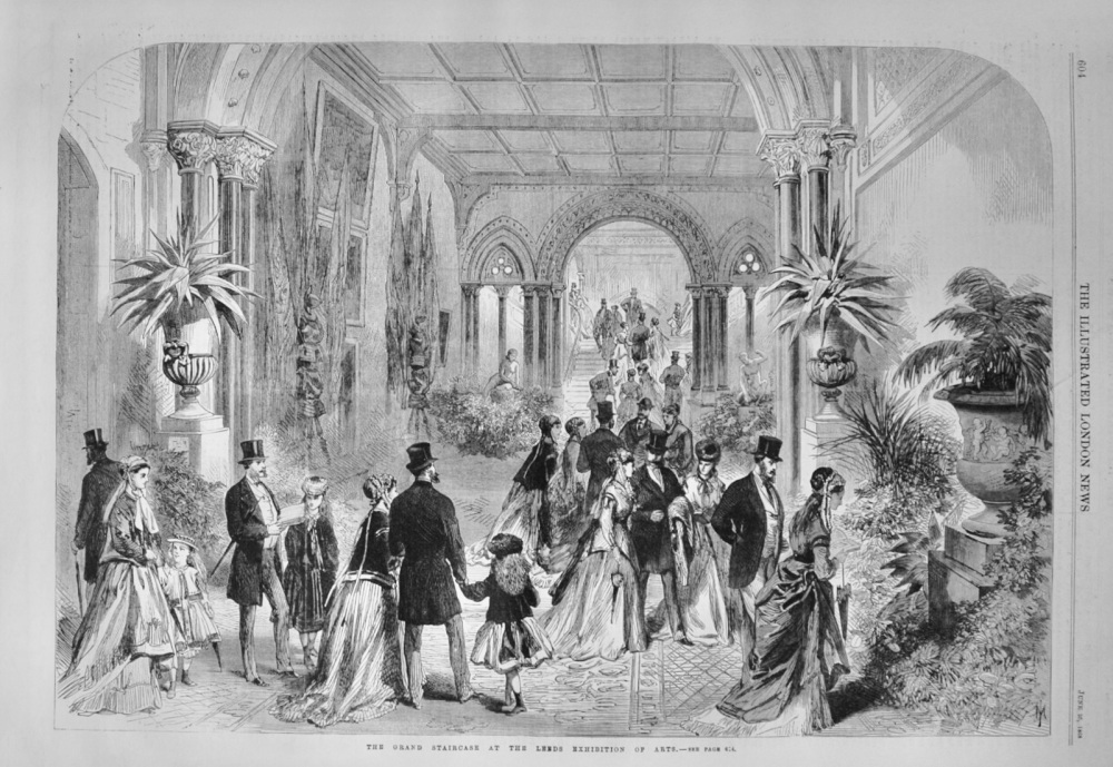 The Grand Staircase at the Leeds Exhibition of Arts - 1868