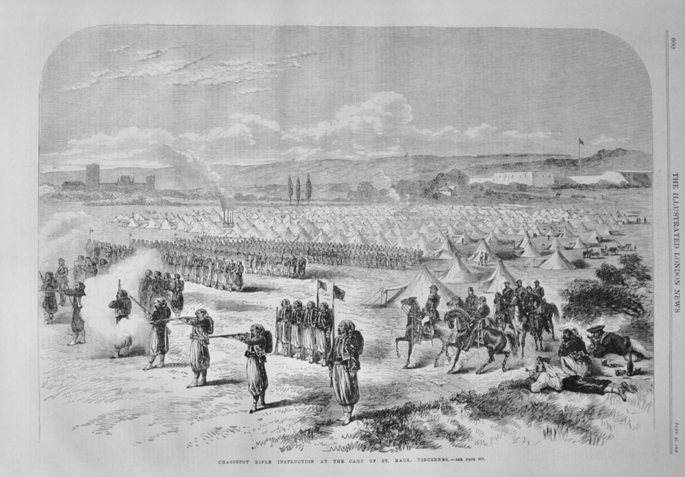 Chassepot Rifle Instruction at the Camp of St Maur - 1868