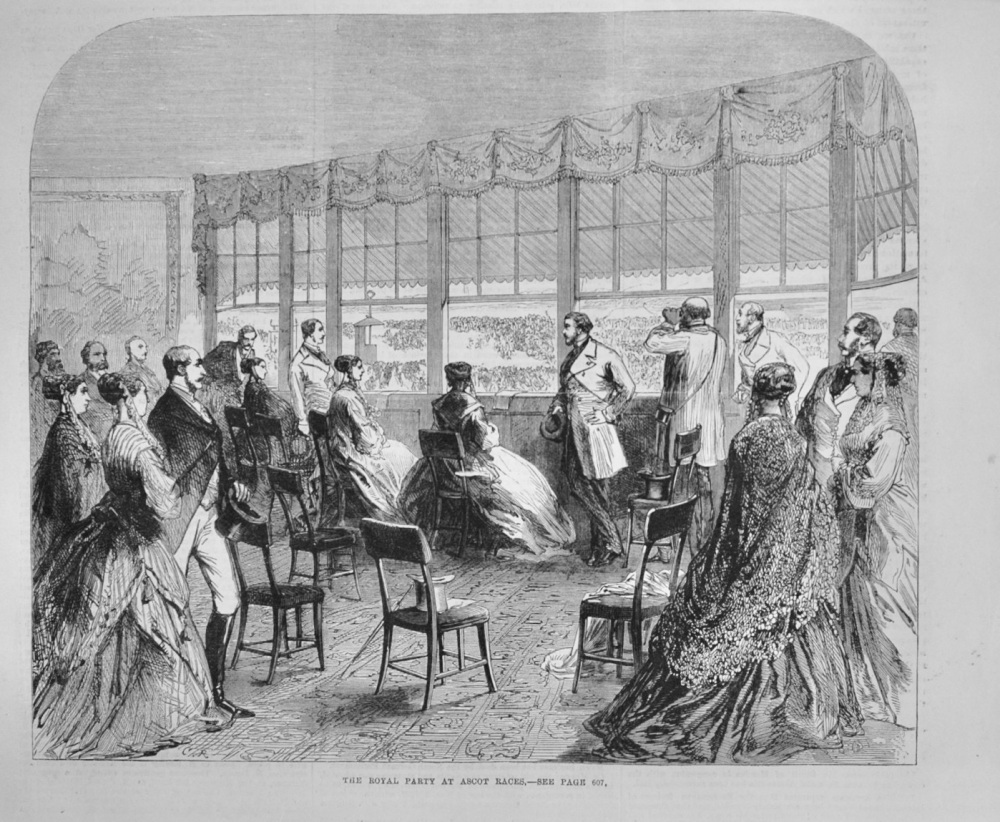 The Royal Party at Ascot Races - 1868