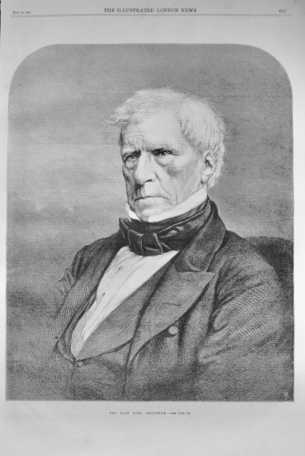 The late Lord Brougham - 1868