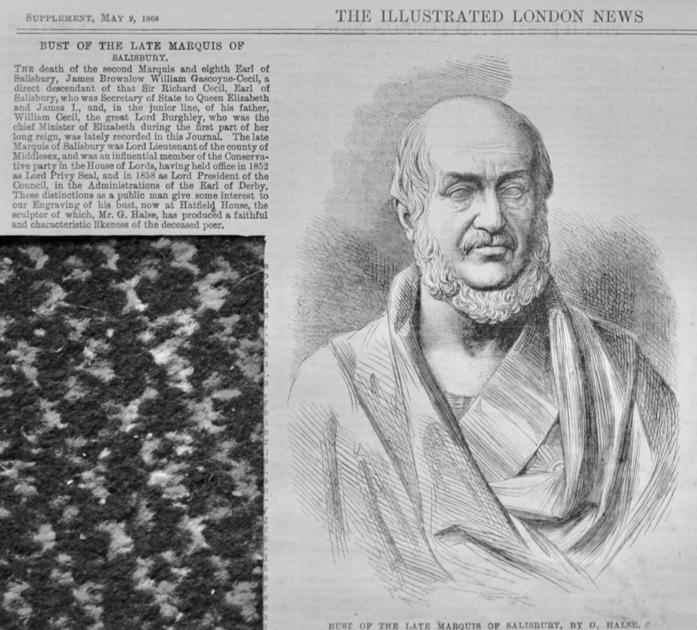 Bust of the Late Marquis of Salisbury - 1868