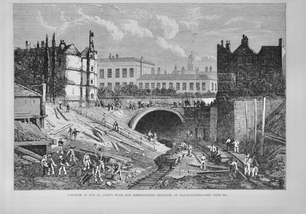 Junction of the St.John's Wood and Metropolitan Railways - 1868
