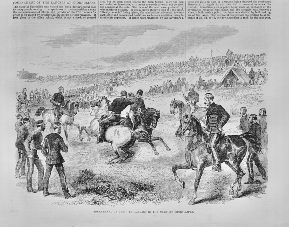 Tournament of the 17th Lancers in the Camp at Shorncliffe - 1868