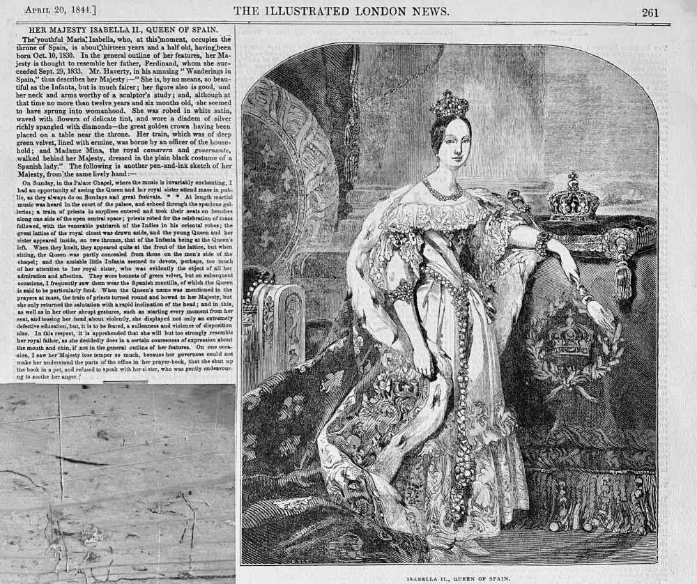 Her Majesty Isabella II, Queen of Spain - 1868