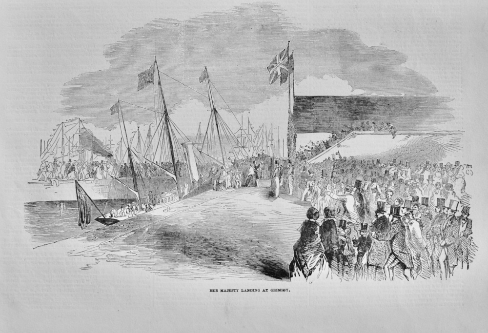 Her Majesty landing at Grimsby - 1854