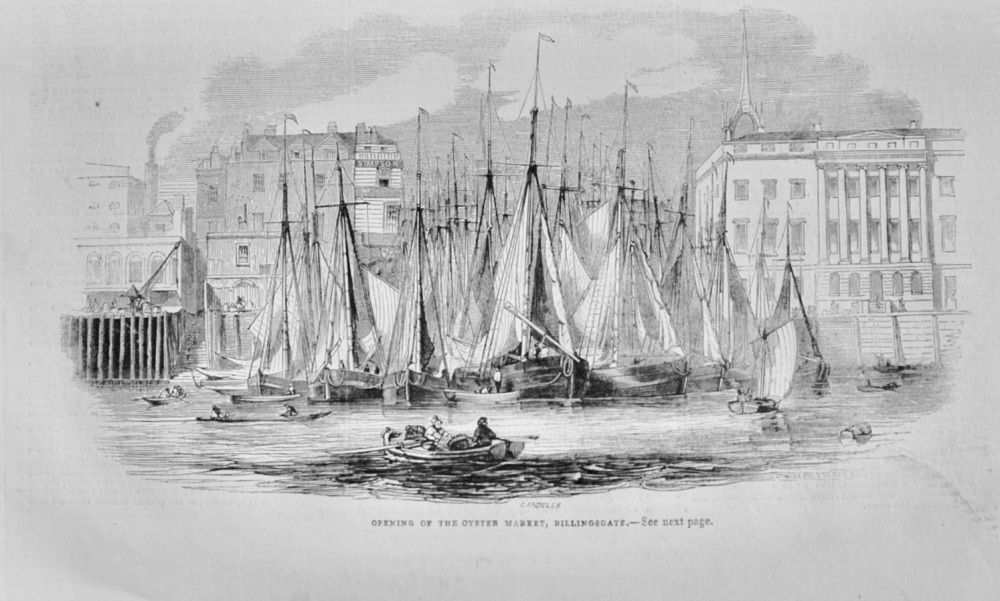 Opening of Oyster Market, Billingsgate - 1843