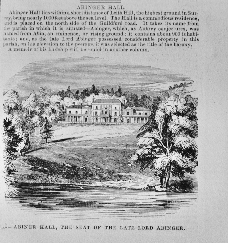 Abinger Hall - 1844