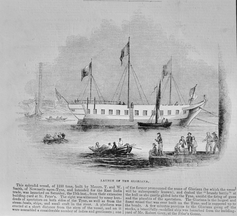 Launch of the Gloriana - 1843