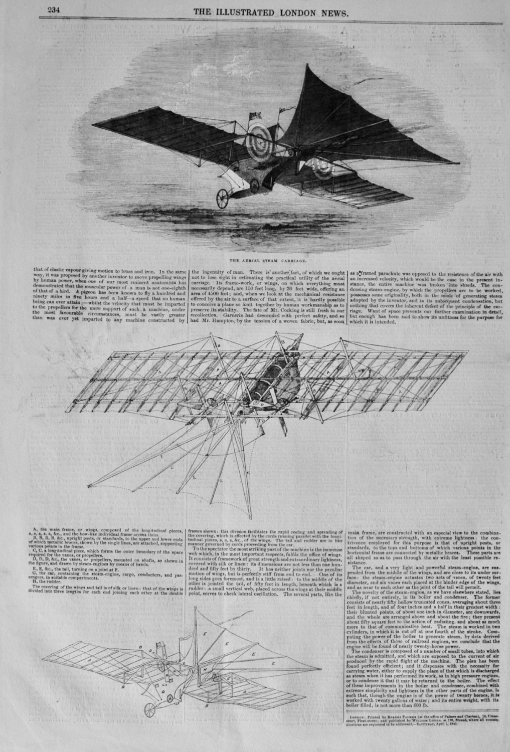 On the Aerial Steam Carriage - 1843
