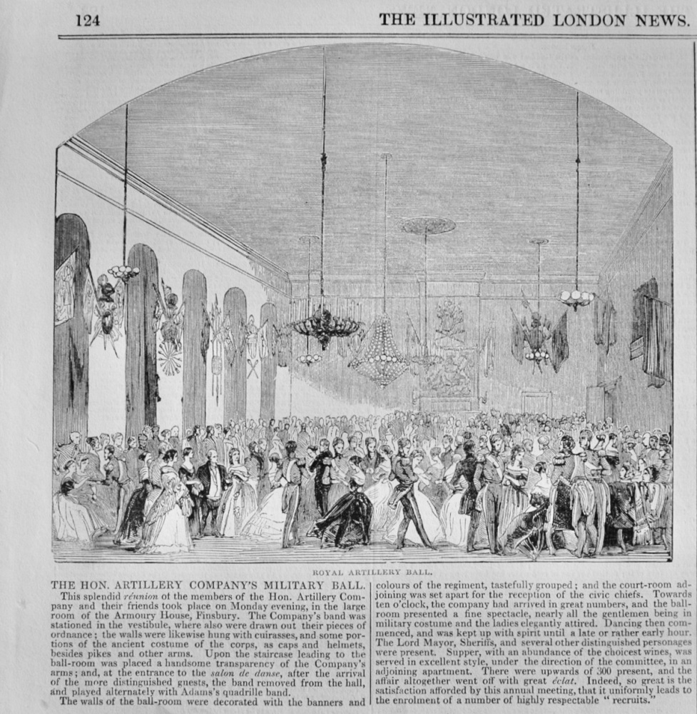 The Hon Artillery Company's Military Ball - 1844