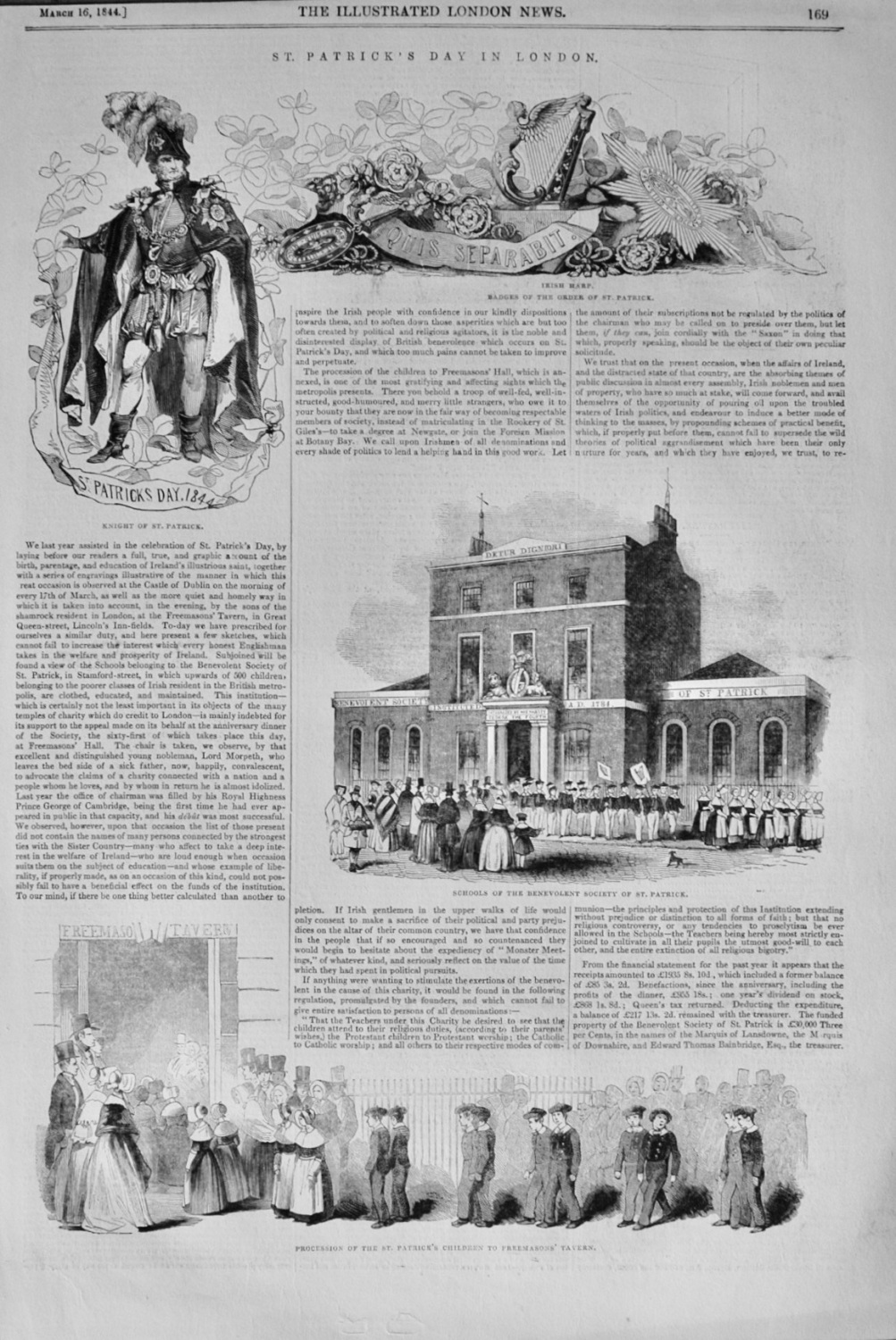 St Patrick's Day in London - 1844