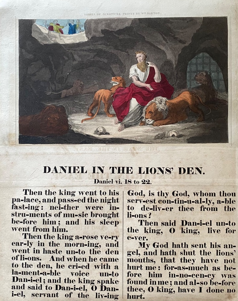 Daniel in the Lions' Den.  1842c.