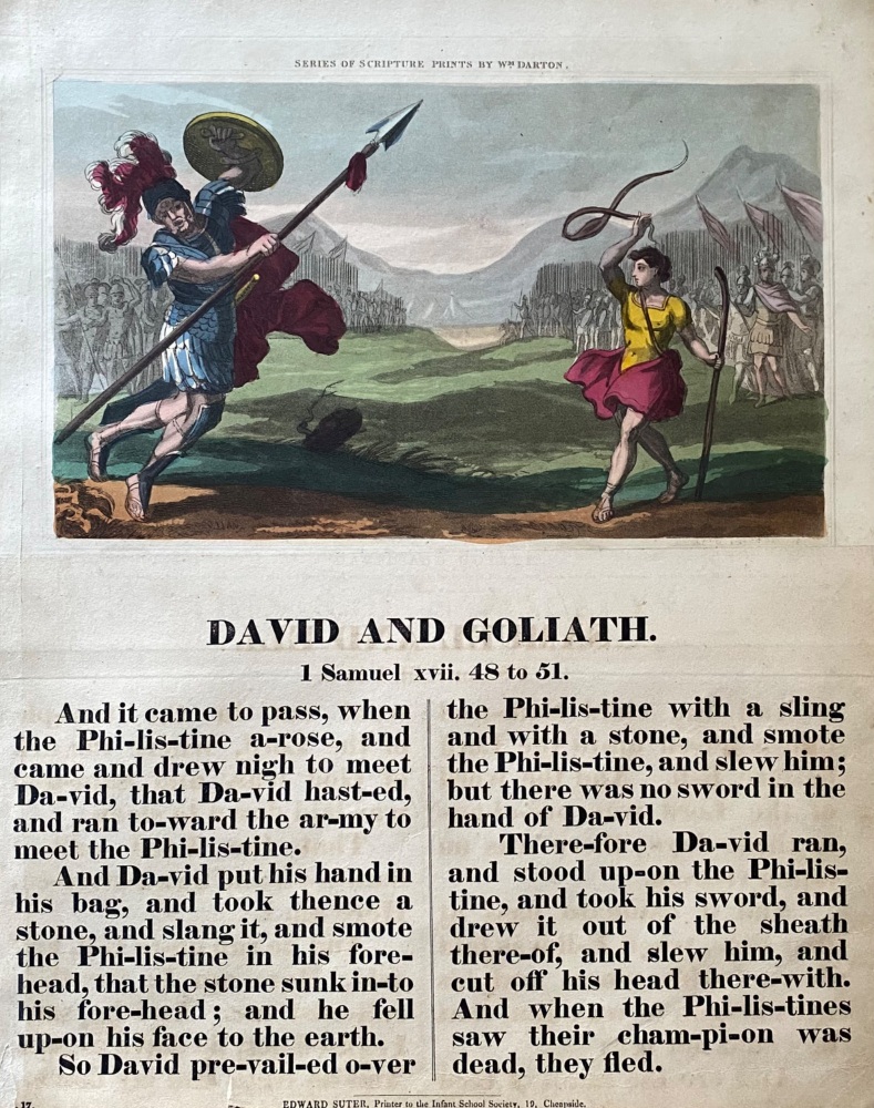 David and Goliath.  1842c.