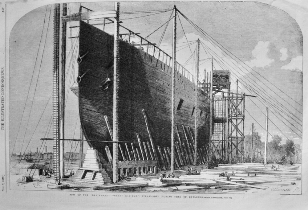 Bow of the "Leviathan" ("Great Eastern") Steam-Ship - 1857