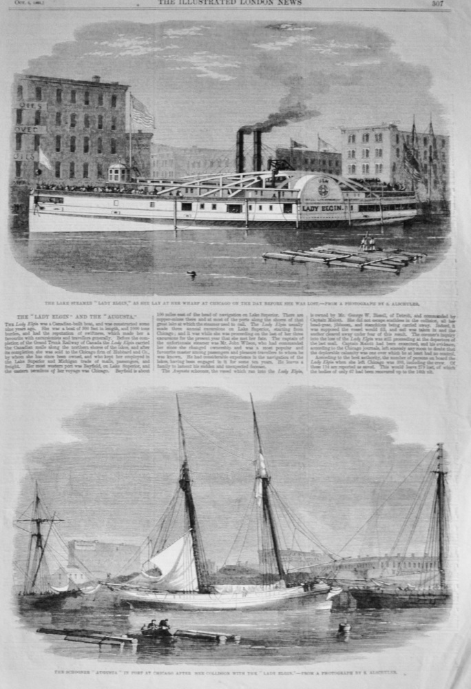 The "Lady Elgin" and the "Augusta" - 1860