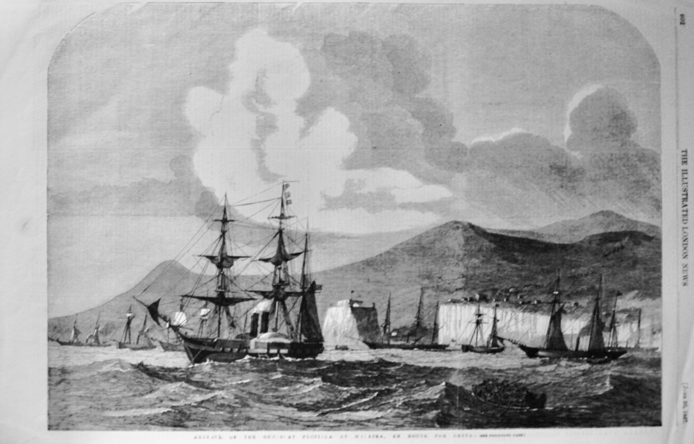 Arrival of the Gun Boat Flotilla at Madeira - 1857