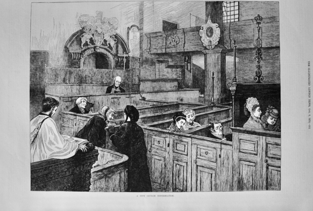 A City Church Congregation - 1872