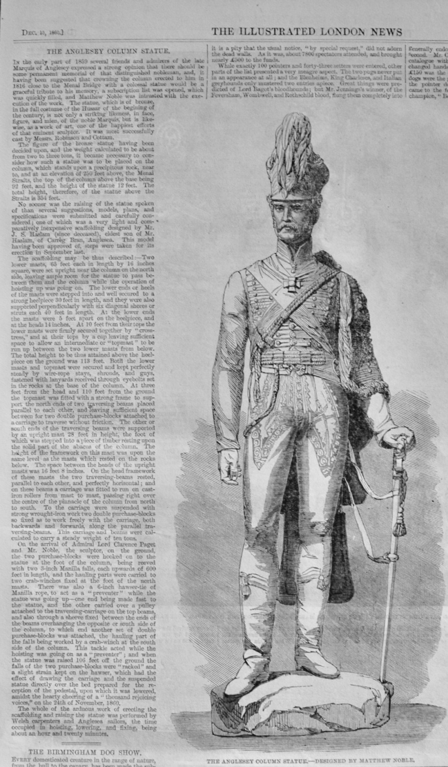 The Anglesey Column Statue - 1860