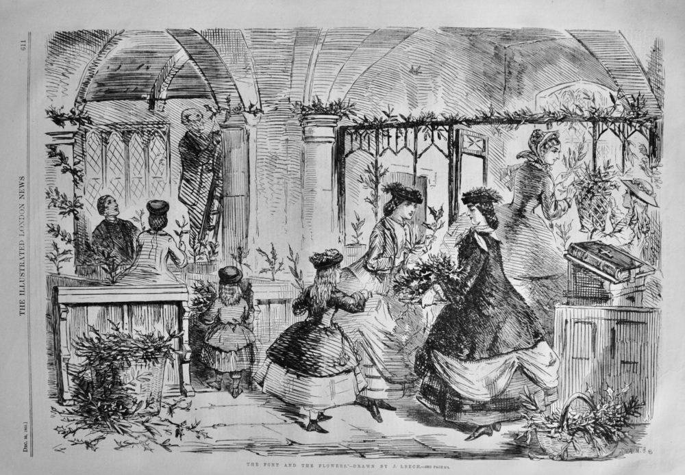 The Font and the Flowers - 1860