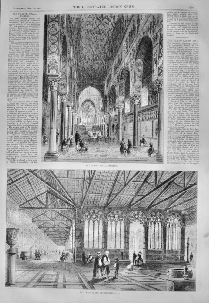 The Chapel Royal, Palermo - 1860